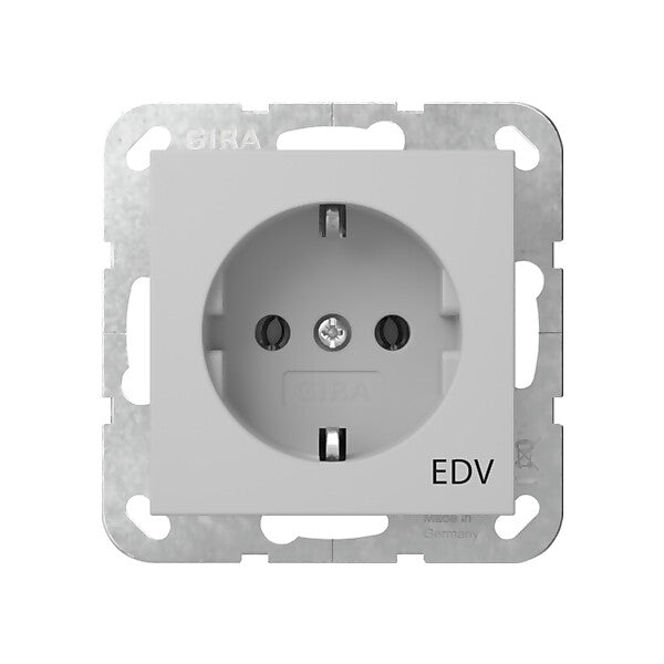 Gira Steckdose Aufdruck EDV Grau 4458015